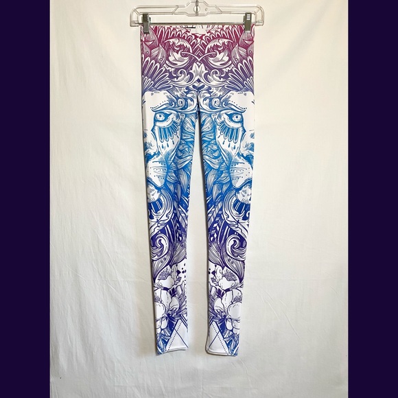 Gearbunch | Psychedelic Lion Print Full Length Active Leggings Size XS - Picture 1 of 12